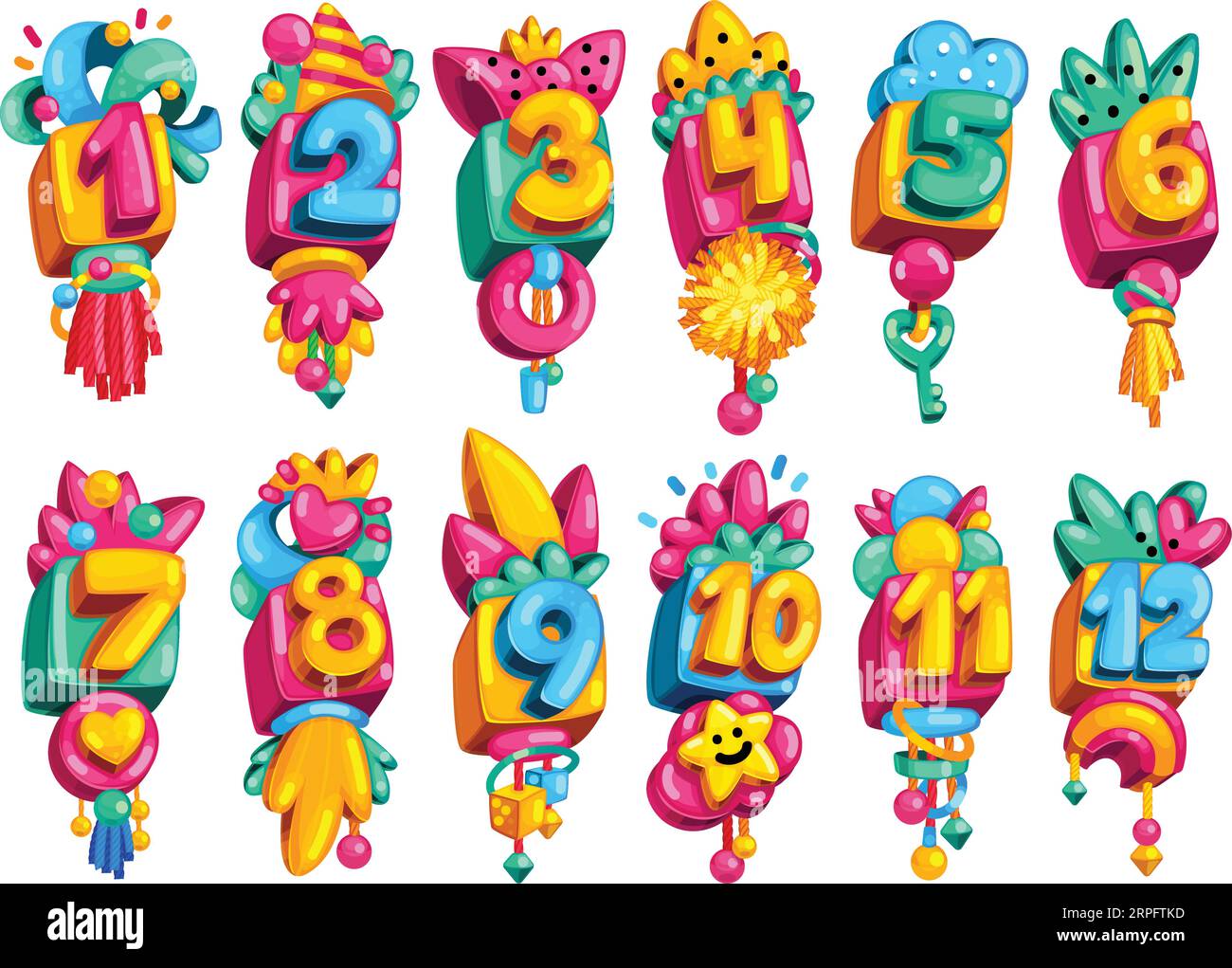 Colored numbers Royalty Free Vector Image Stock Vector Image & Art - Alamy