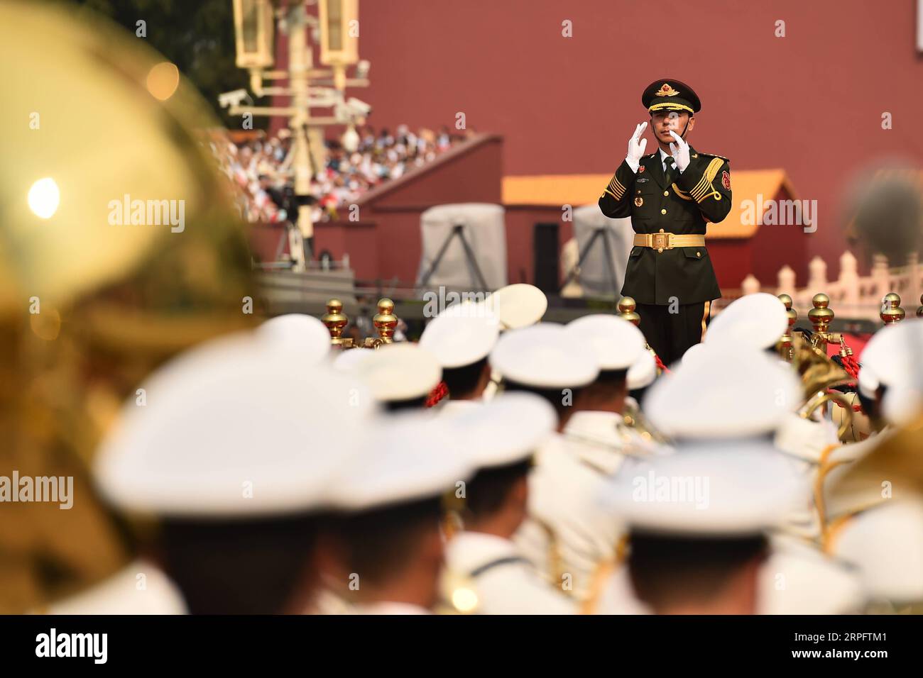 191001 BEIJING Oct 1 2019 Military Band Members Perform During 191001-beijing-oct-1-2019-military-band-members-perform-during