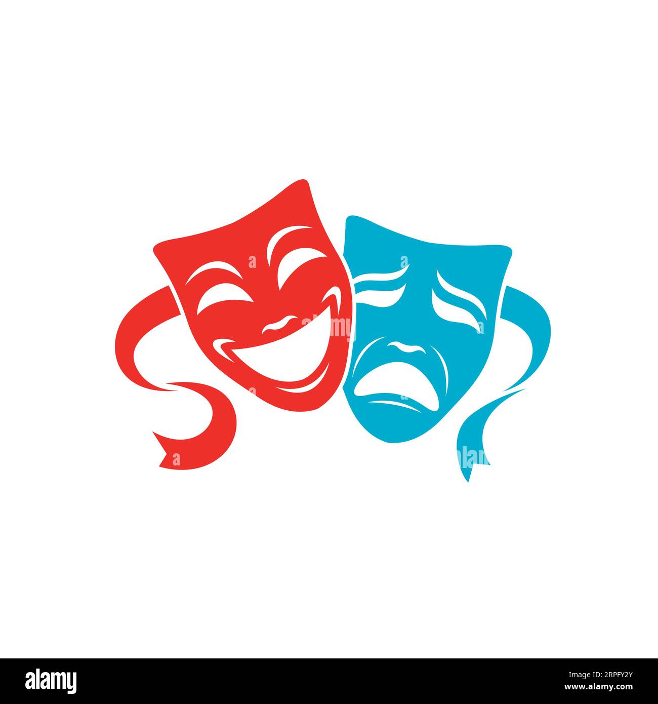 Set of theatrical masks emoticons different Vector Image