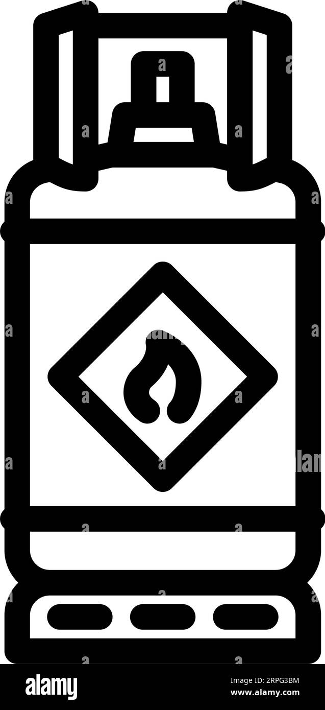 cylinder gas service line icon vector illustration Stock Vector Image ...