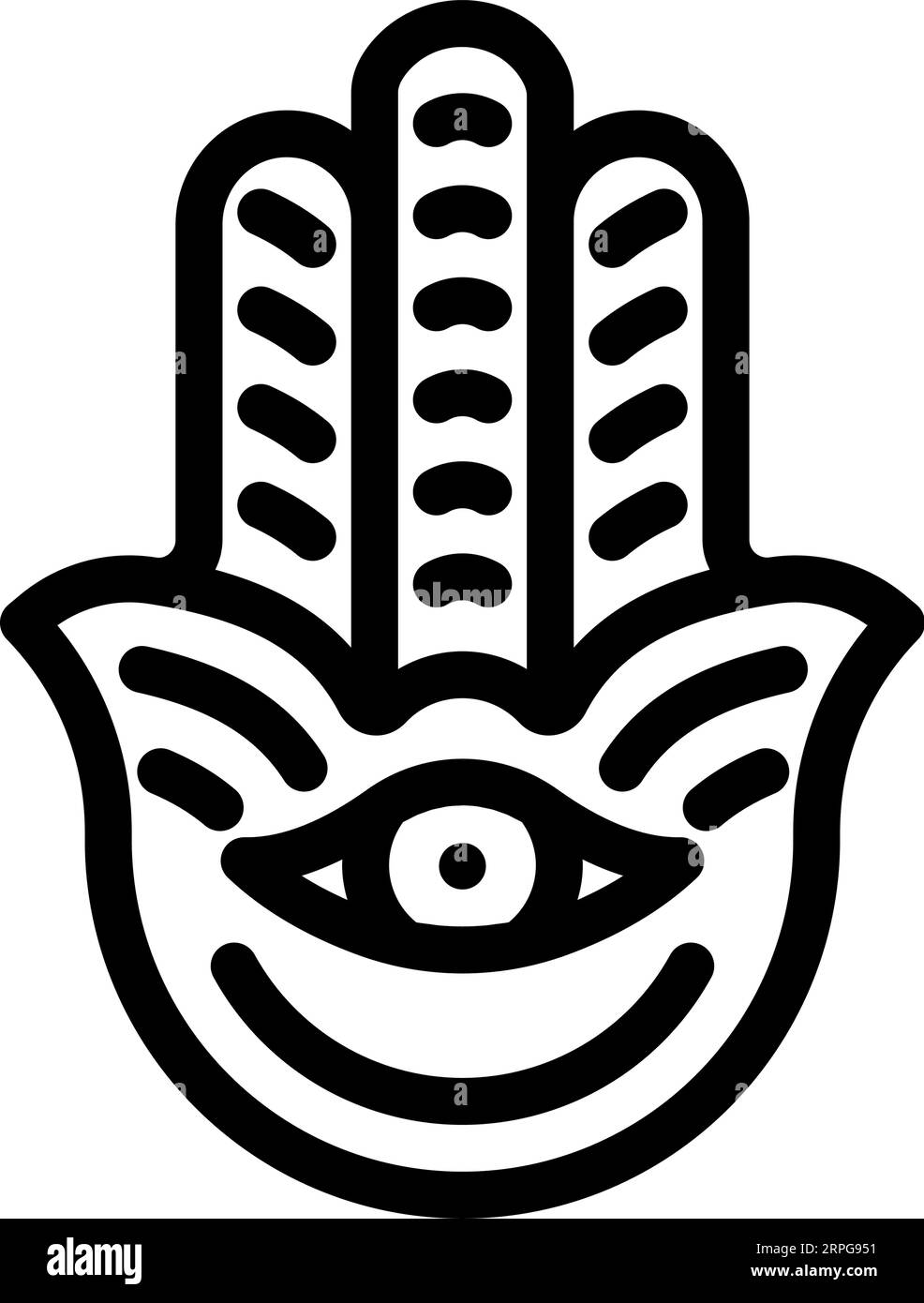 hamsa hand jewish line icon vector illustration Stock Vector Image & Art Alamy