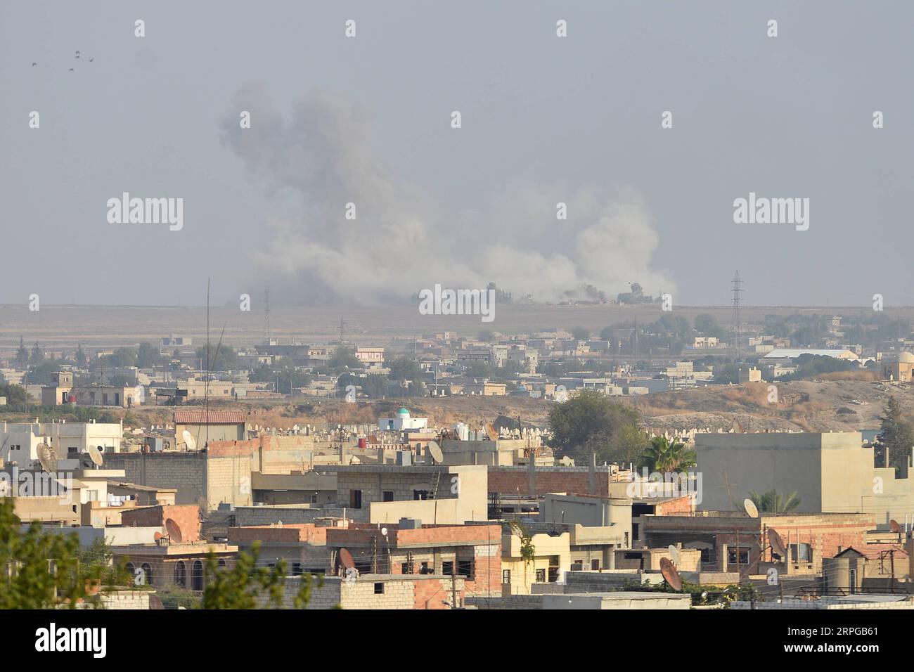 191010 -- ANKARA, Oct. 10, 2019 -- Photo taken on Oct. 9, 2019 shows ...