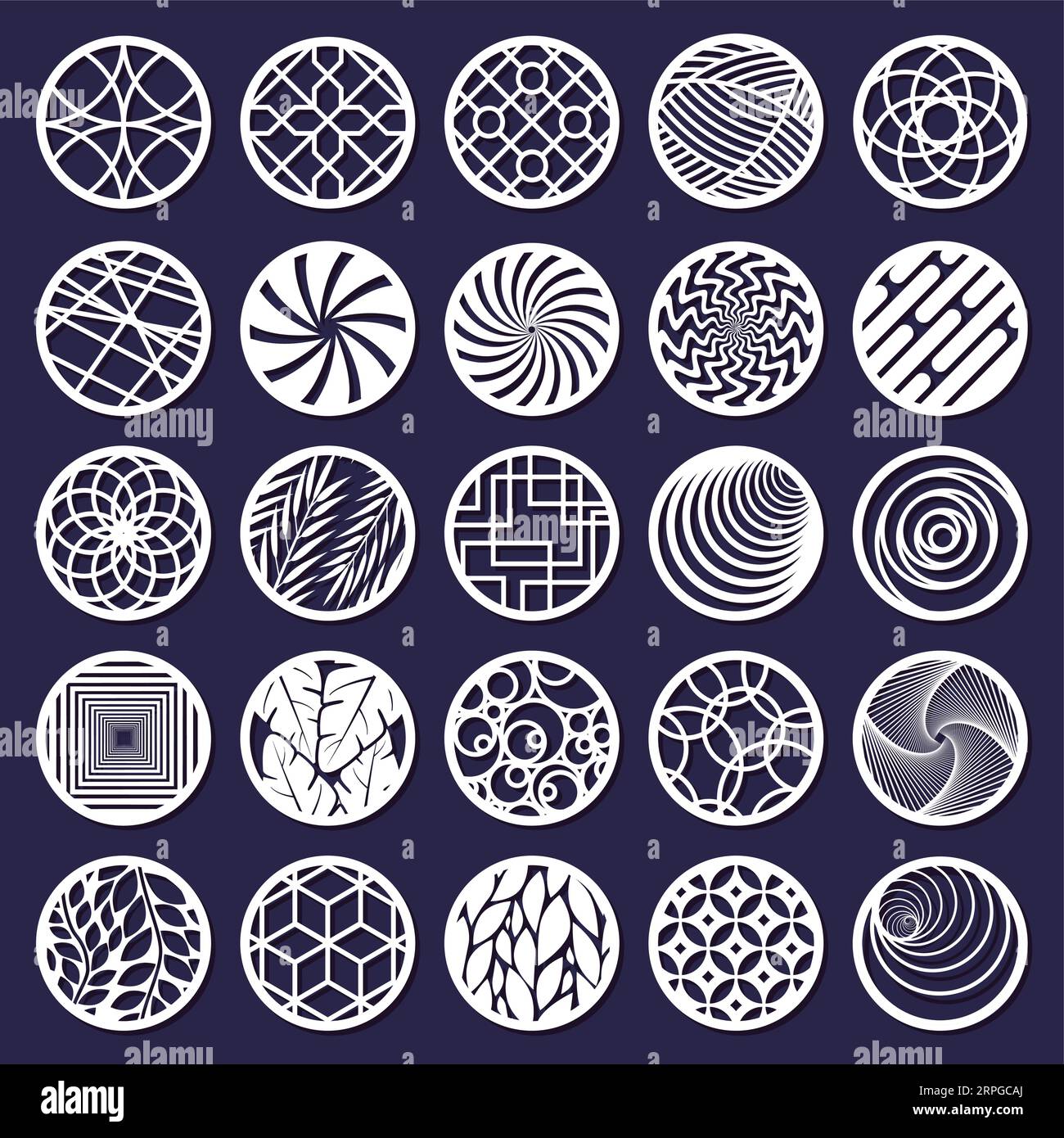 Laser cut round abstract decorative pattern Vector Image Stock Vector ...