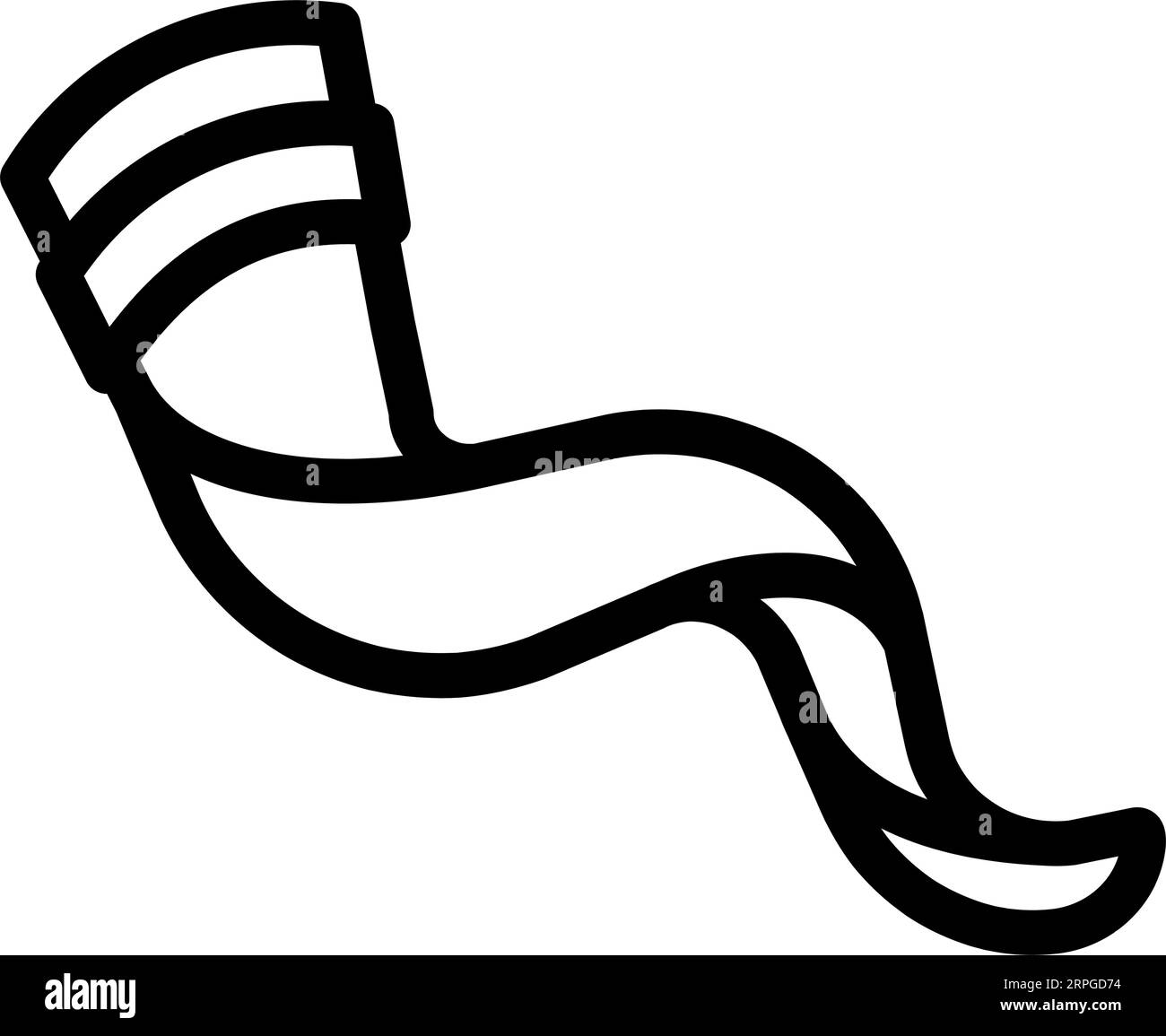 shofar horn jewish line icon vector illustration Stock Vector Image