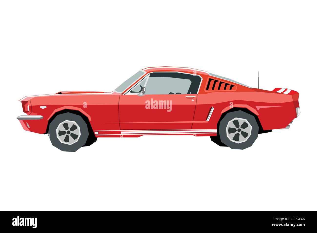 Nursery retro car drawing muscle Royalty Free Vector Image Stock Vector ...