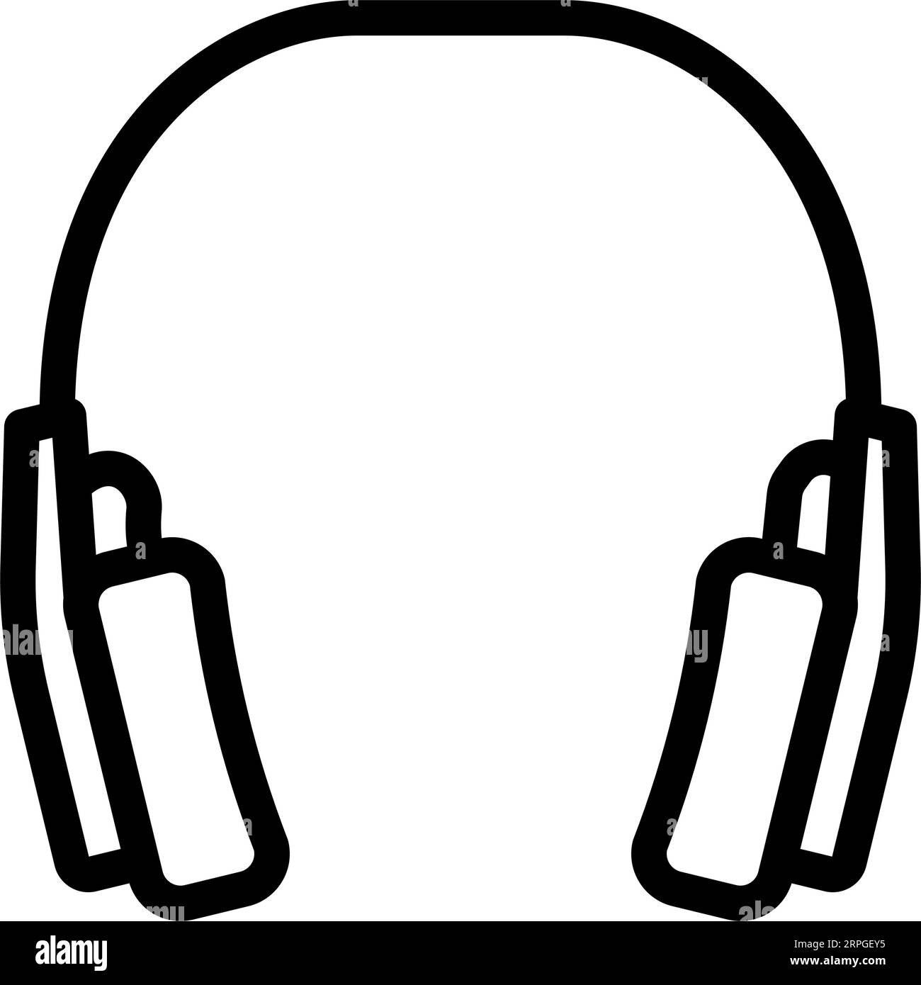 retro headphones line icon vector illustration Stock Vector Image & Art