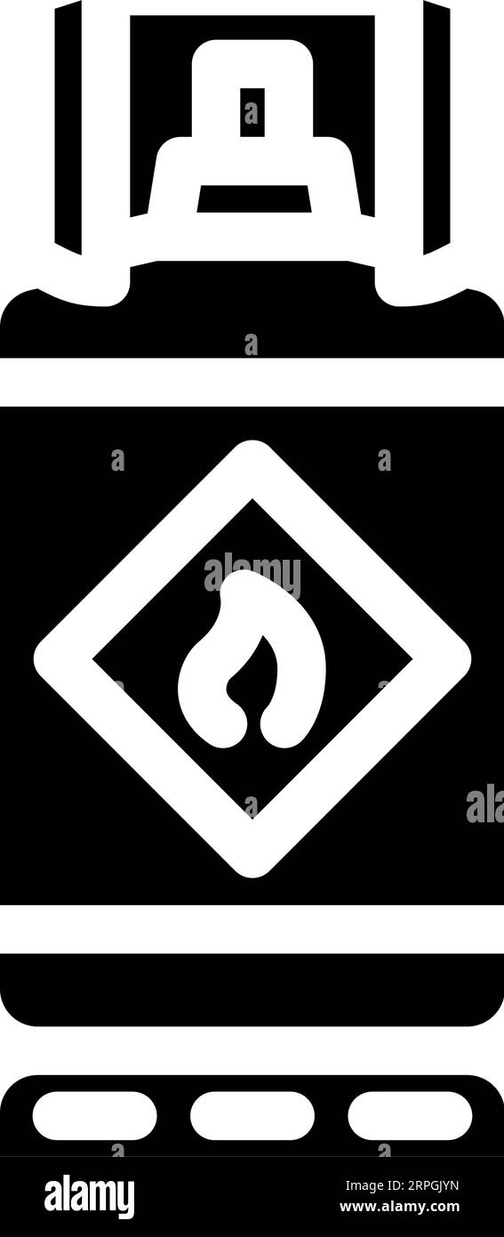 cylinder gas service glyph icon vector illustration Stock Vector Image ...