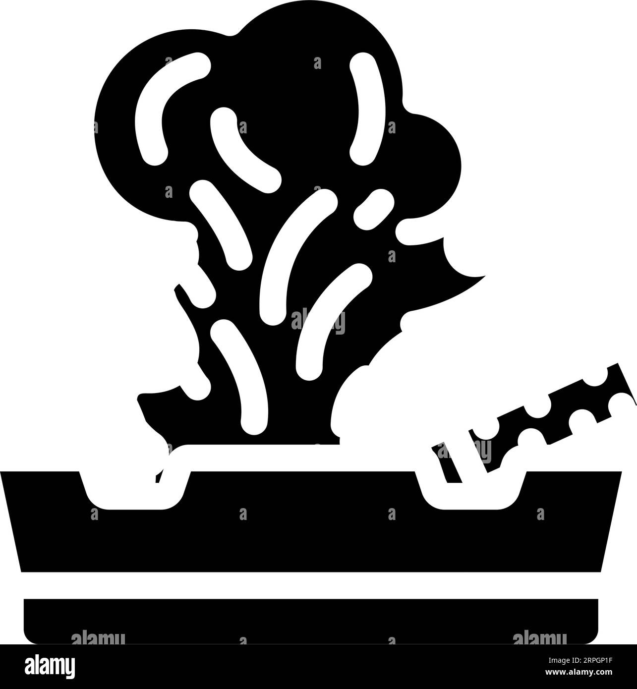 smoke nicotine tobacco glyph icon vector illustration Stock Vector ...
