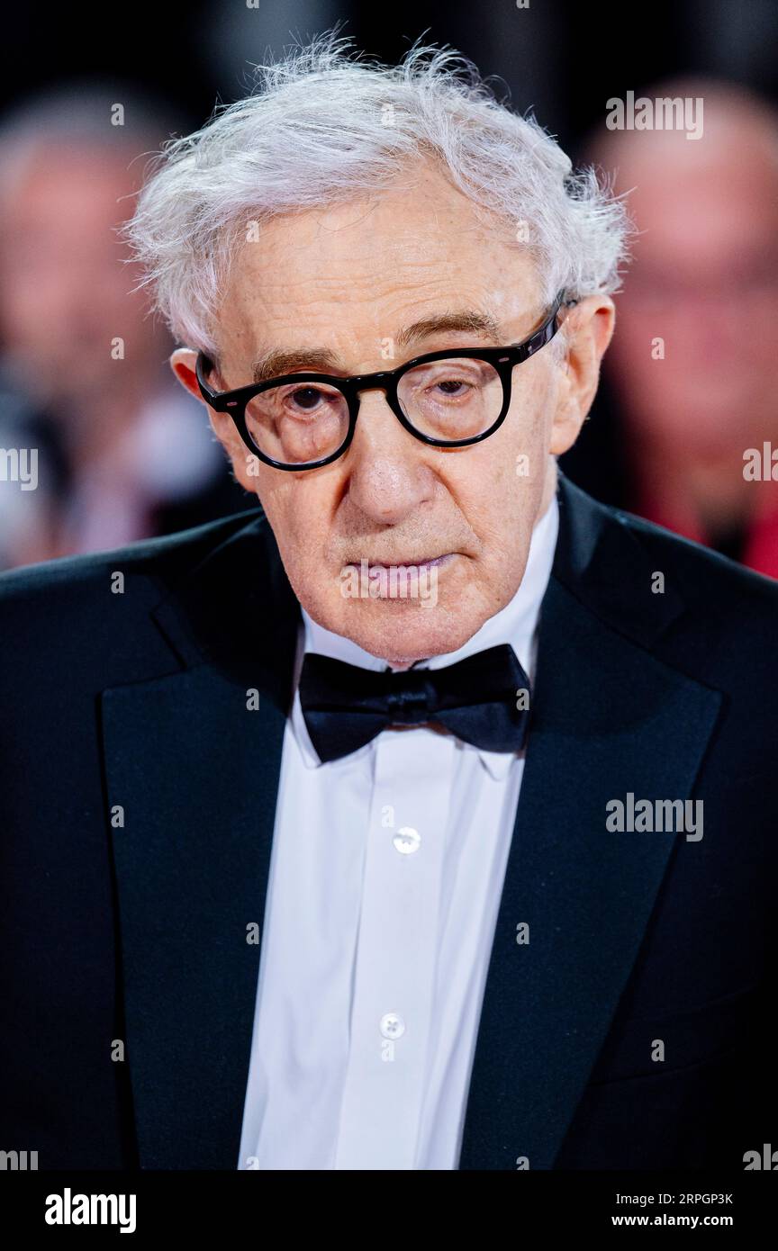 Venice, Italy. September 4th, 2023. Woody Allen arrives at the premiere