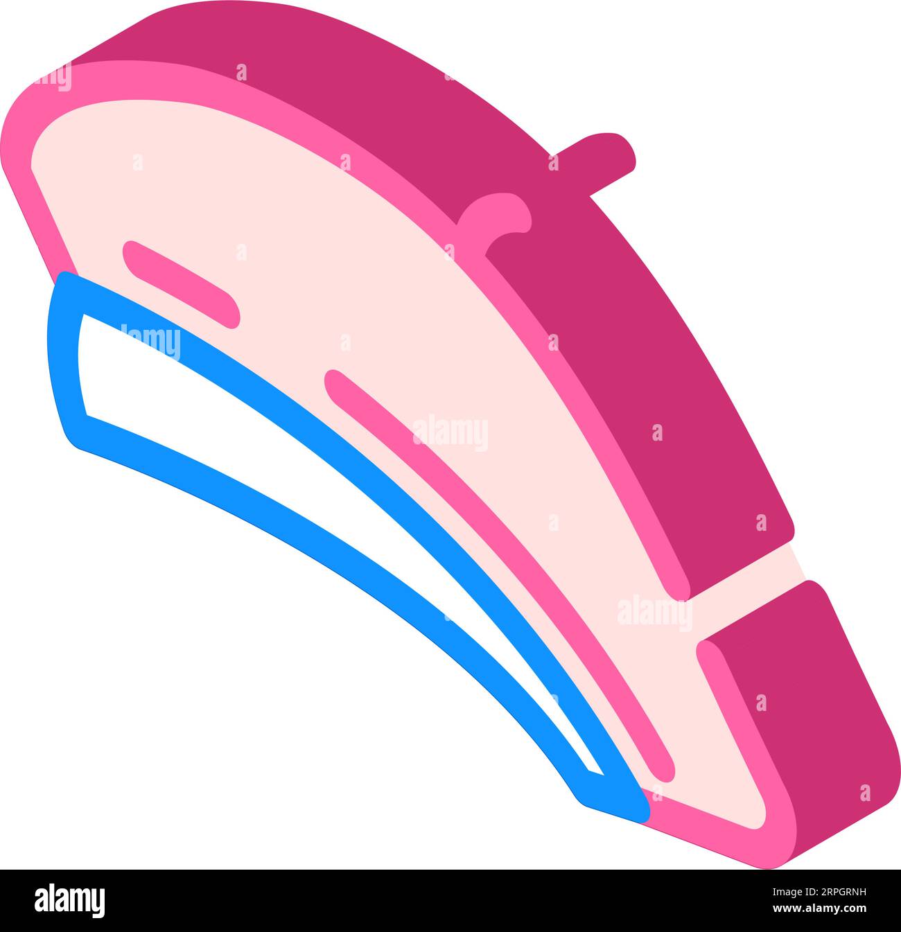 beret hat cap isometric icon vector illustration Stock Vector Image