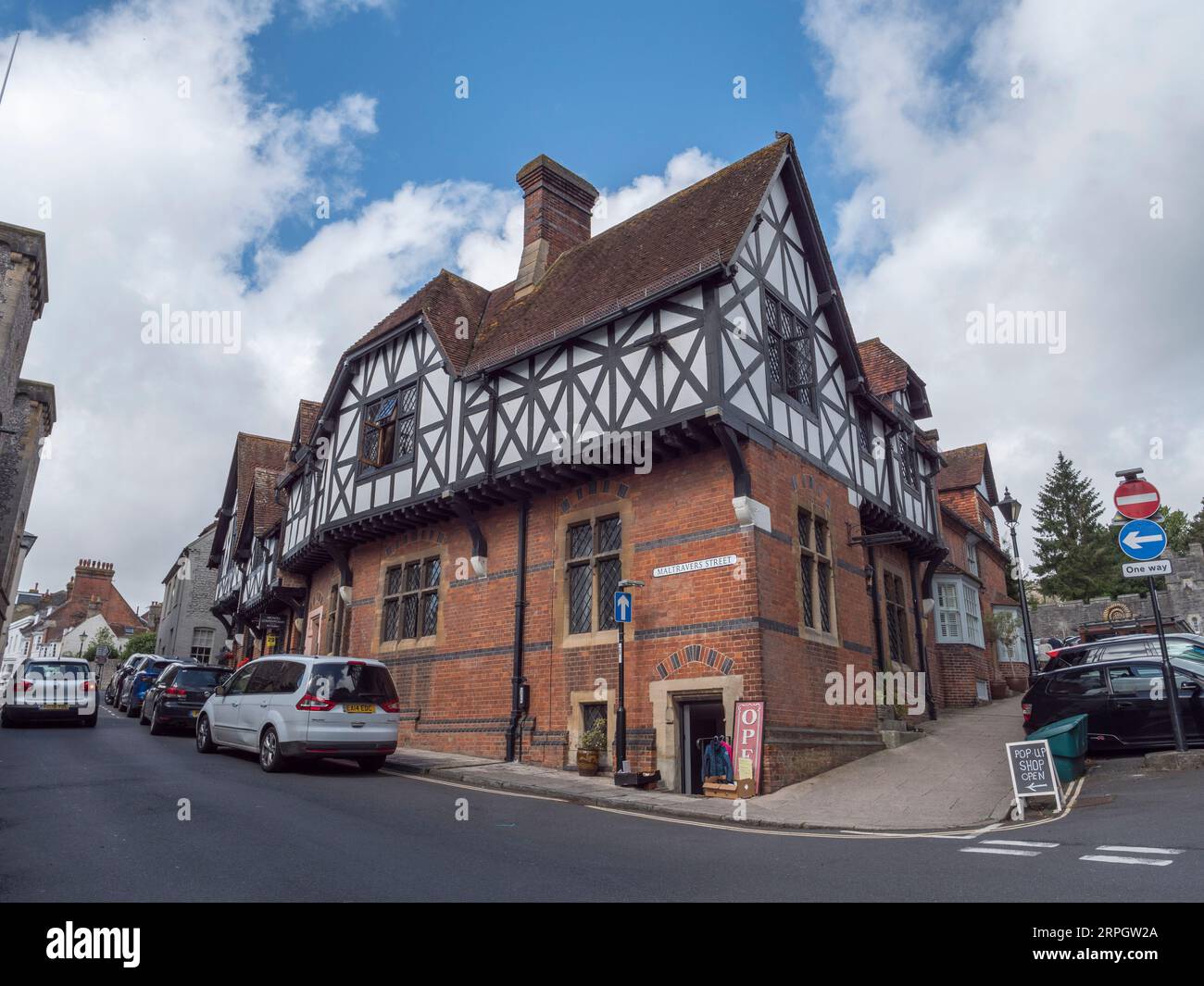 A half timbered house on Maltravers Street in Arundel, West Sussex, UK. Stock Photo