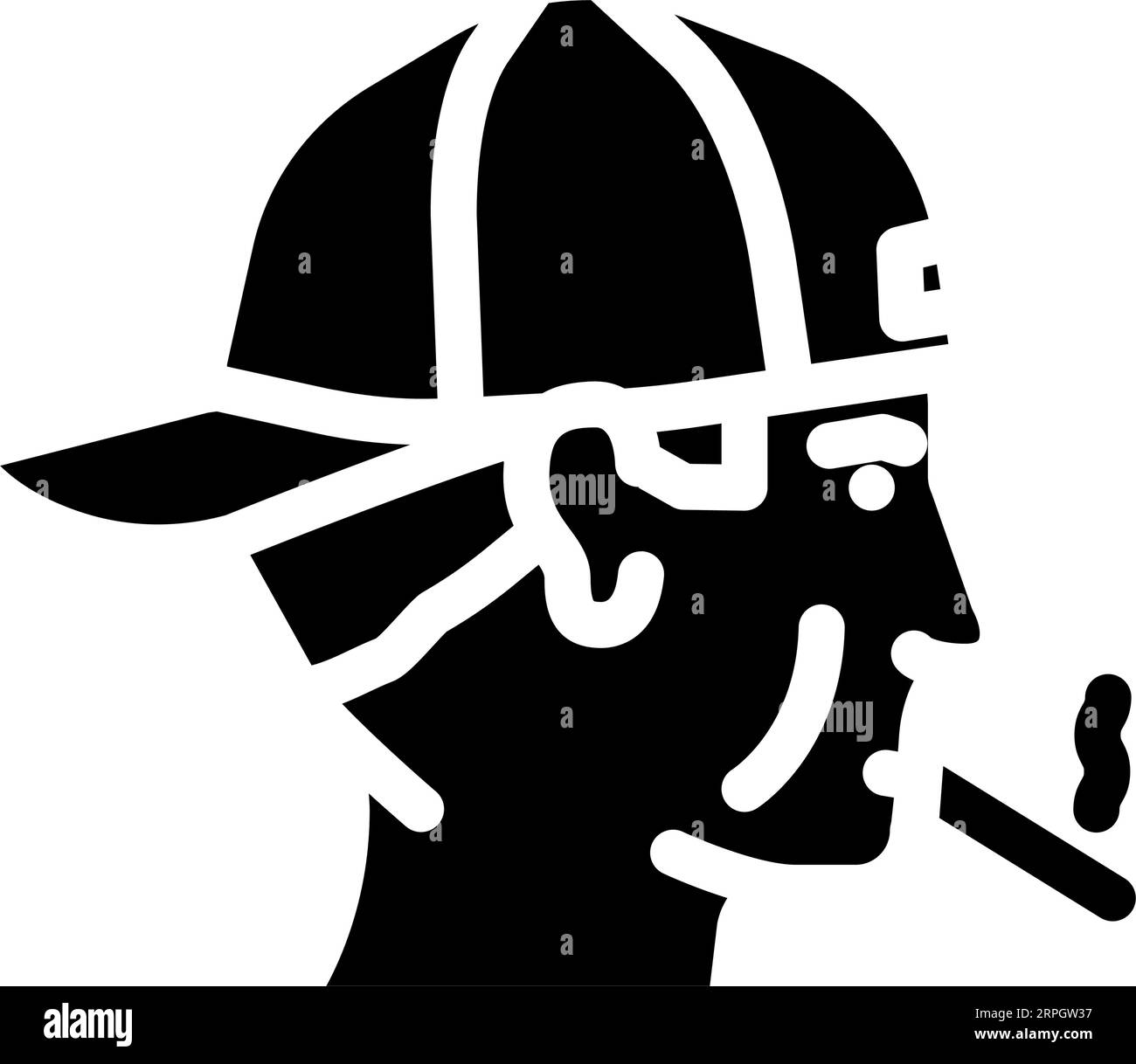 kid smoking cigarette glyph icon vector illustration Stock Vector Image ...