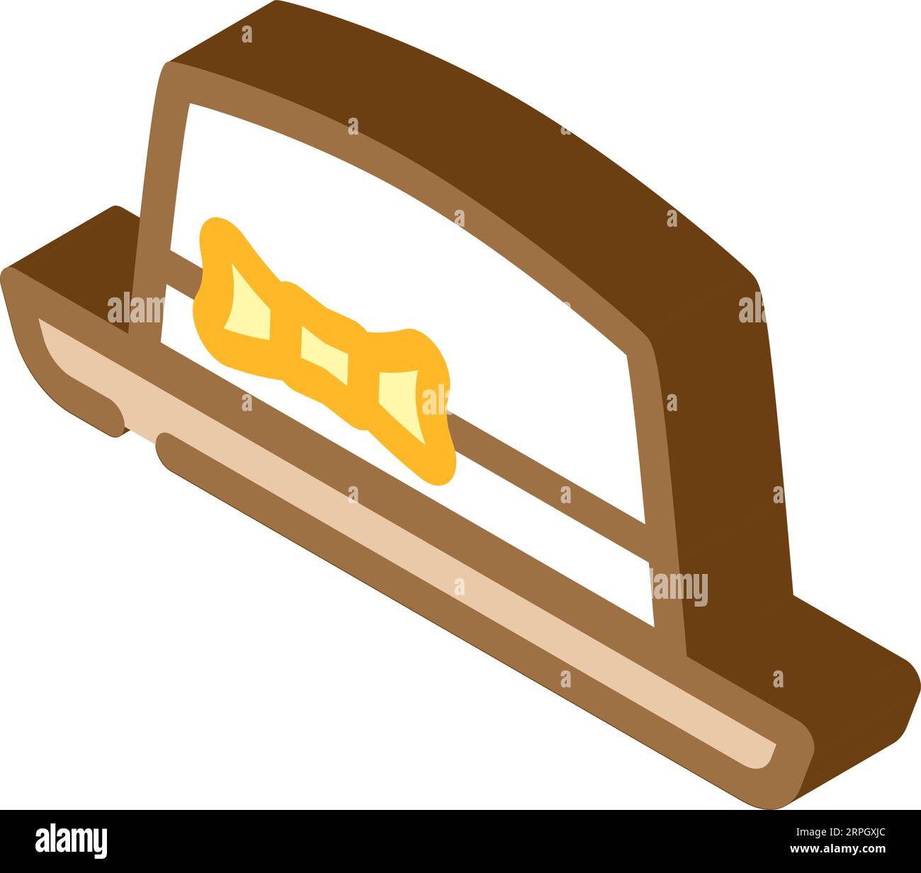 pork pie hat cap isometric icon vector illustration Stock Vector Image