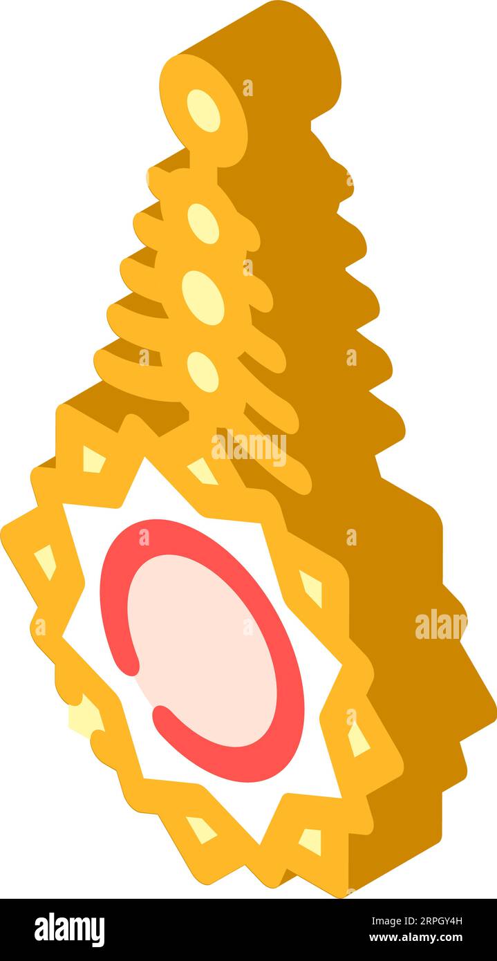 bindi forehead decoration isometric icon vector illustration Stock ...