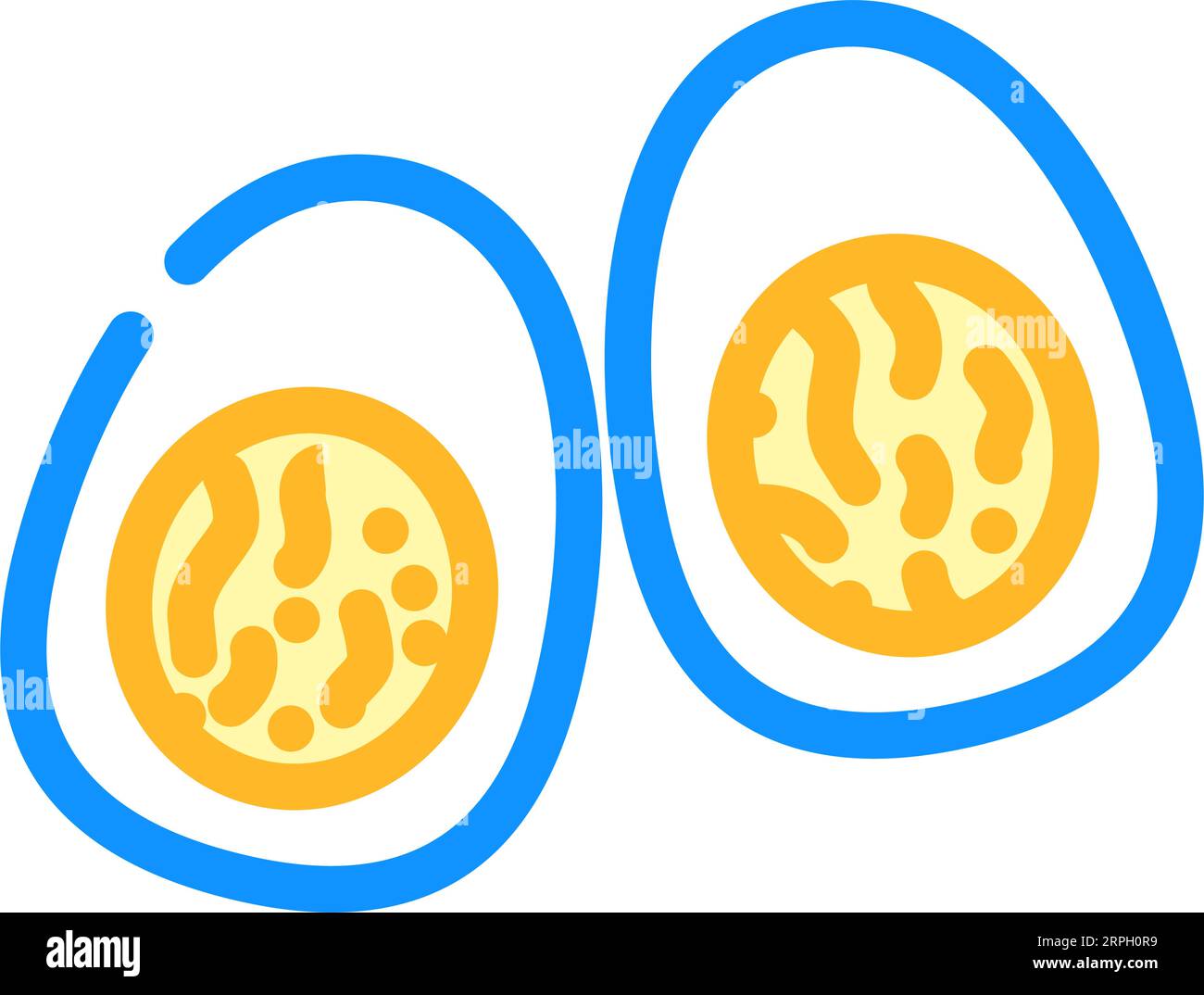 boiled egg food color icon vector illustration Stock Vector Image & Art