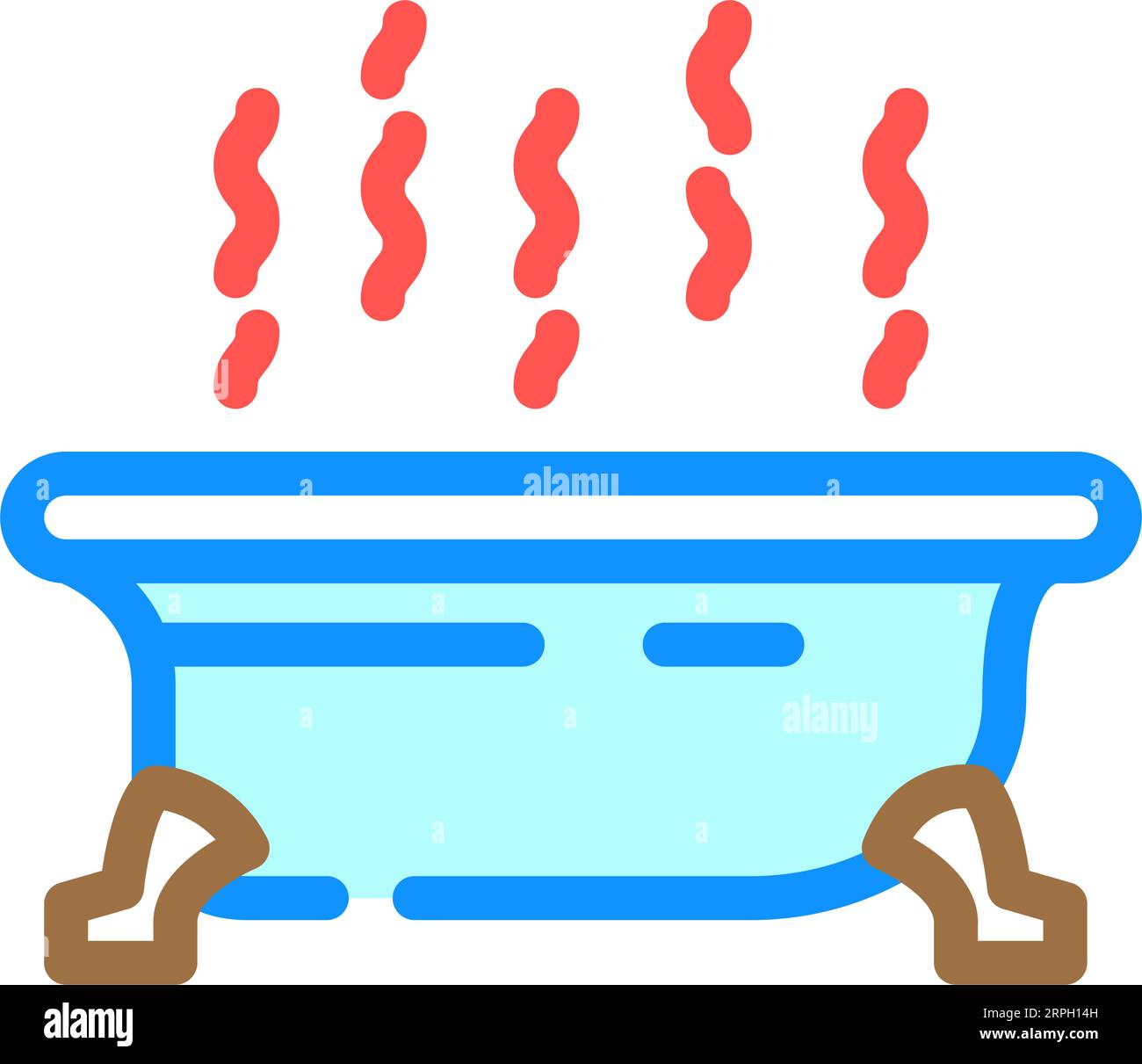 hot bath color icon vector illustration Stock Vector Image & Art Alamy