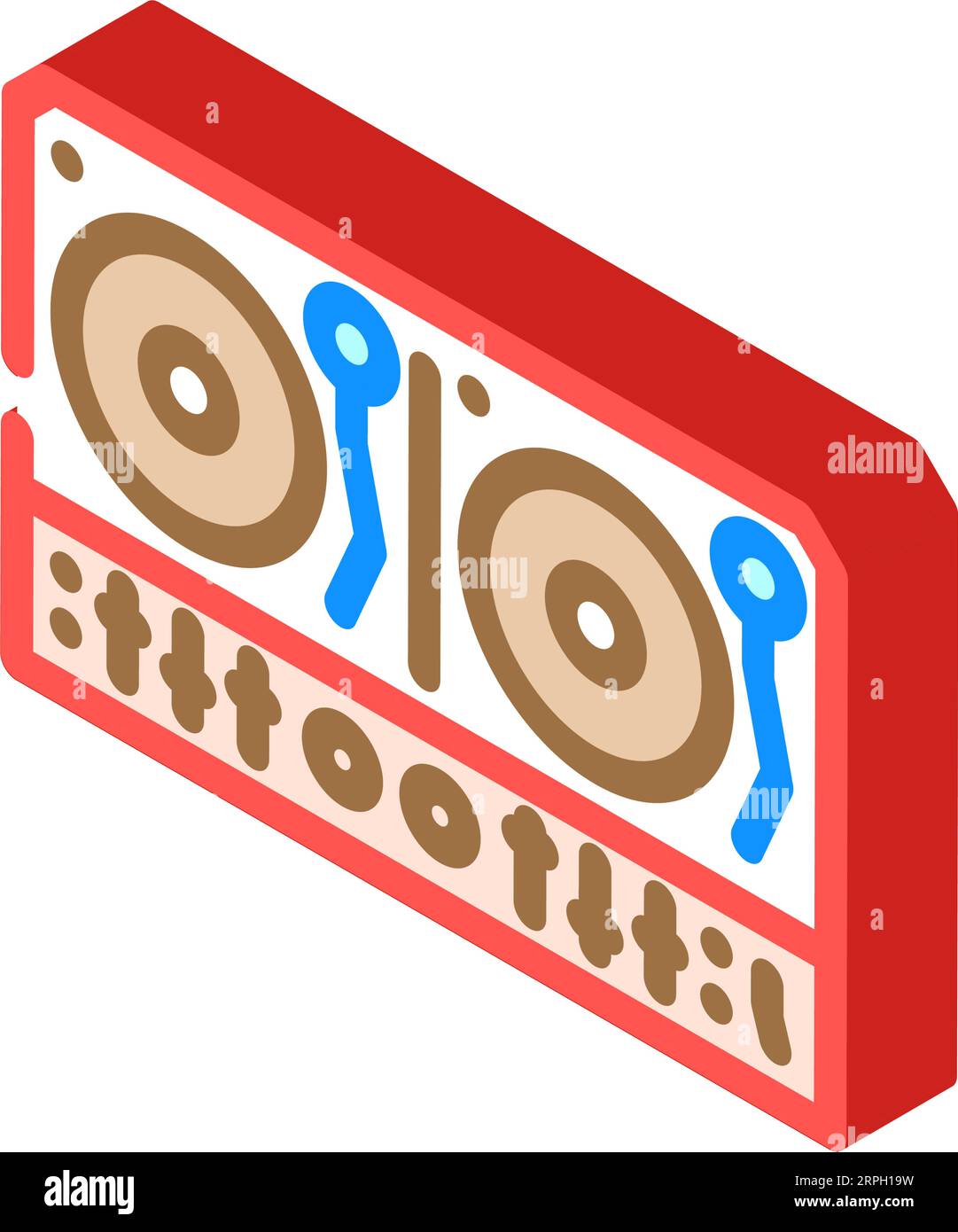 retro dj turntable retro music isometric icon vector illustration Stock ...