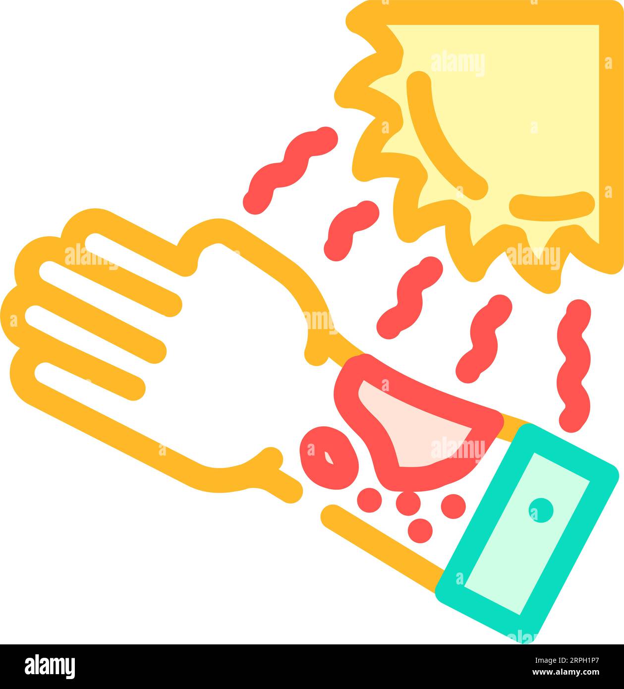 sunburn hot color icon vector illustration Stock Vector Image & Art - Alamy