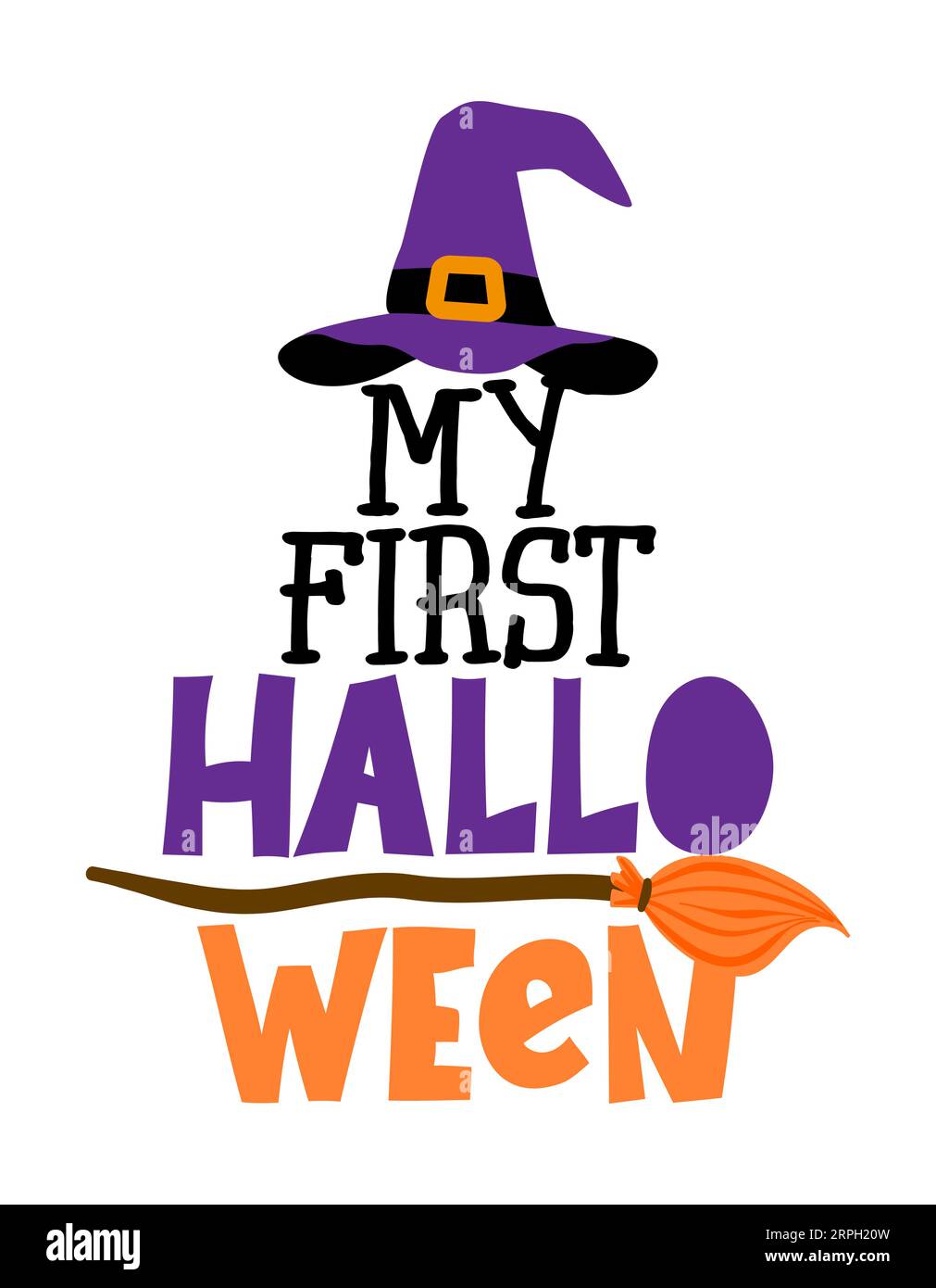 My first (1st) Halloween Greeting card. Modern brush calligraphy