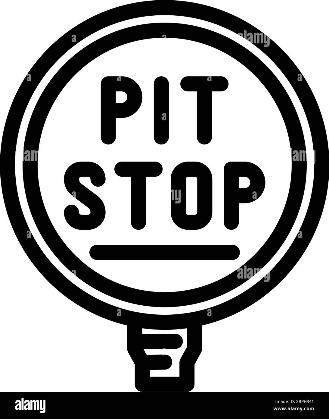 pit stop vehicle speed auto line icon vector illustration Stock Vector