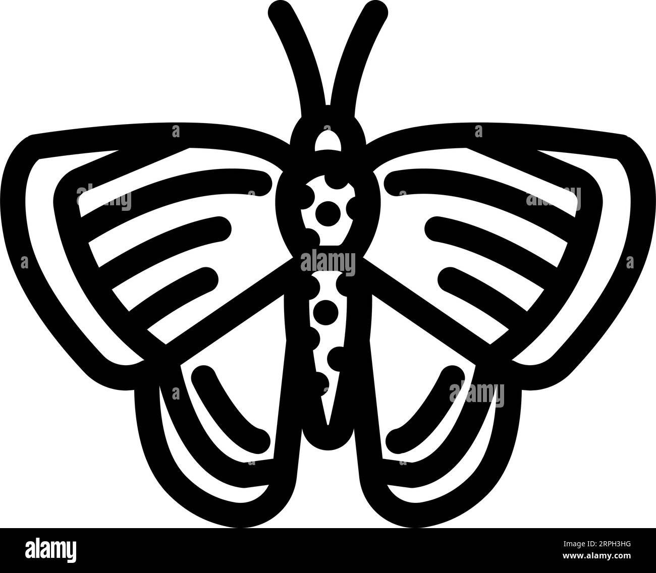 chalk hill blue spring line icon vector illustration Stock Vector Image
