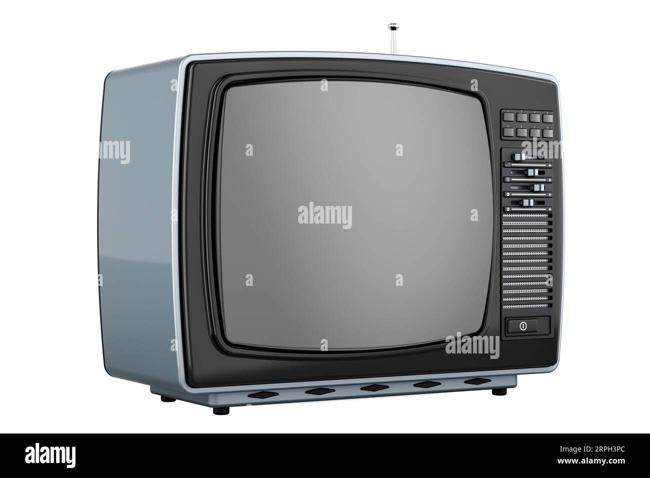 Retro TV set, television set. 3D rendering isolated on white background ...