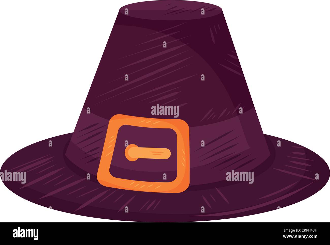 Isolated colored pilgrim hat icon Vector Stock Vector