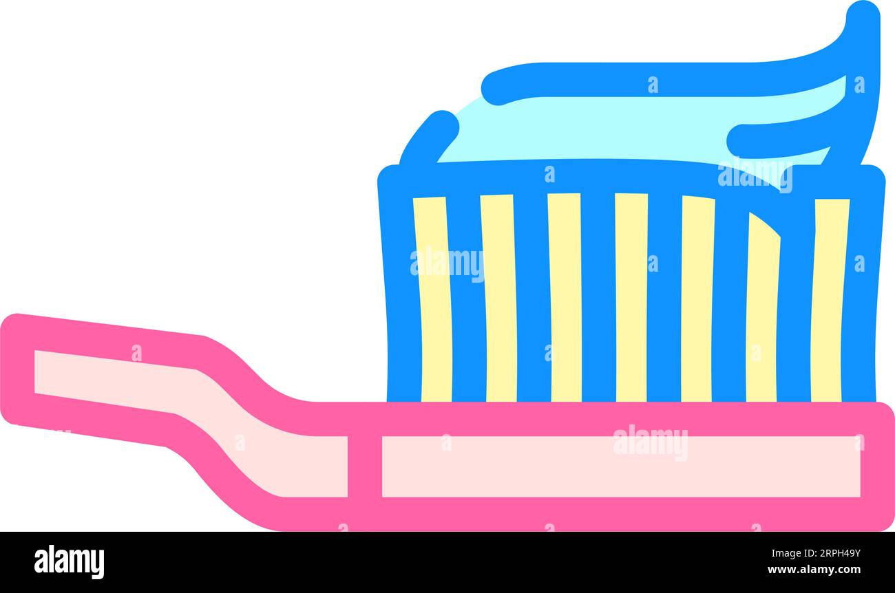 toothbrush hygiene color icon vector illustration Stock Vector Image ...