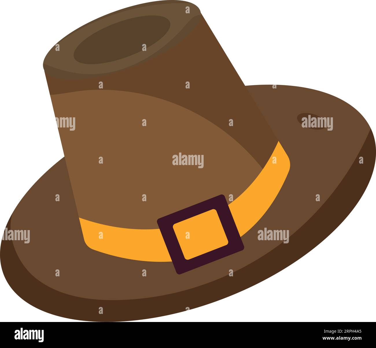 Isolated colored pilgrim hat icon Vector Stock Vector