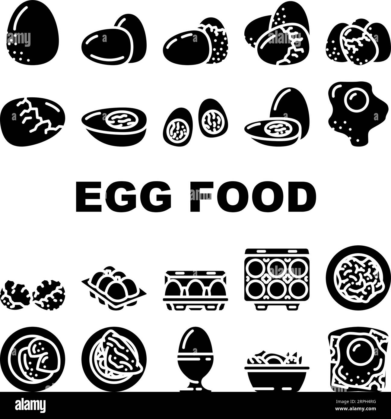 egg food healthy fresh icons set vector Stock Vector Image & Art - Alamy