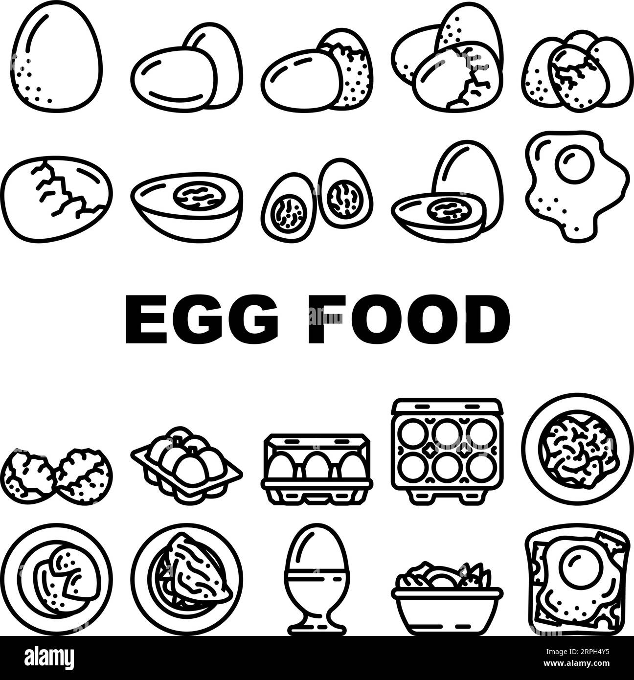 egg food healthy fresh icons set vector Stock Vector Image & Art - Alamy