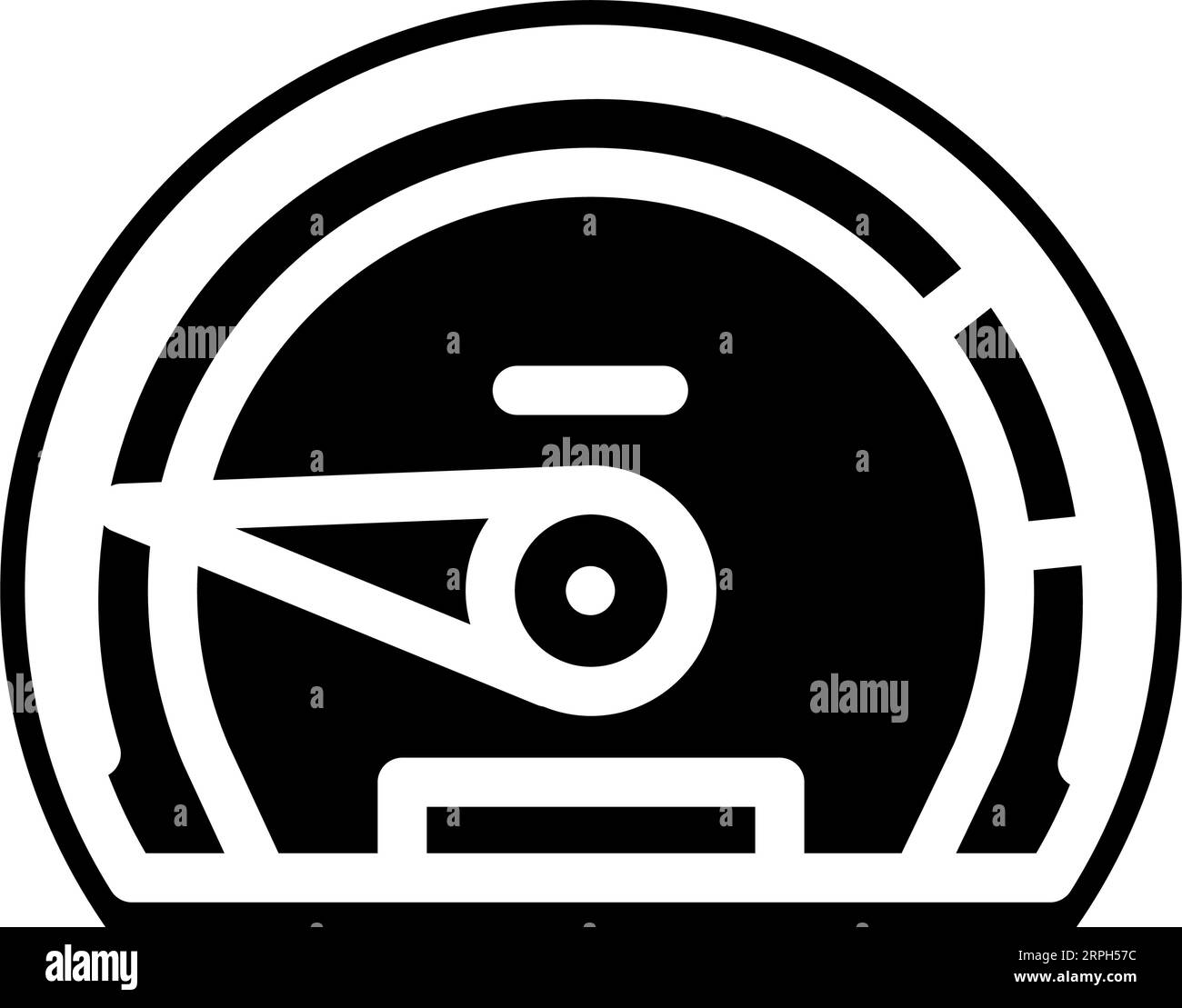 speedometer vehicle speed auto glyph icon vector illustration Stock ...