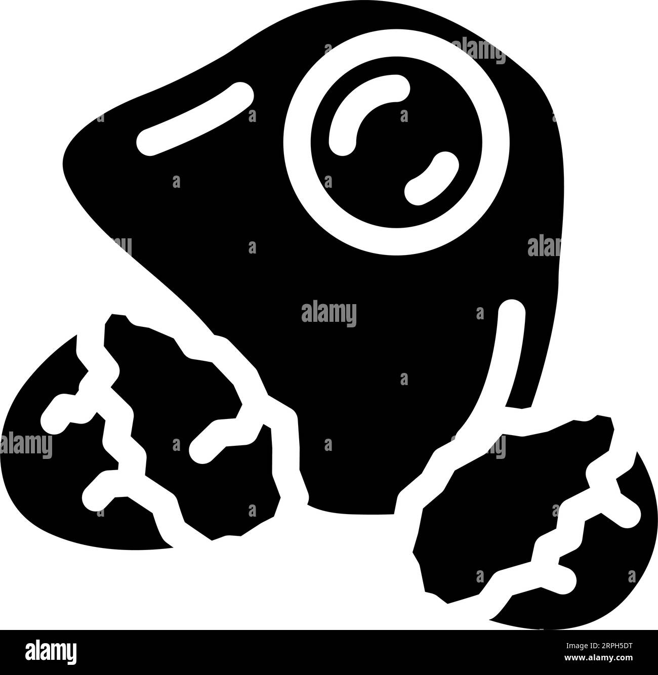 raw egg chicken farm food glyph icon vector illustration Stock Vector