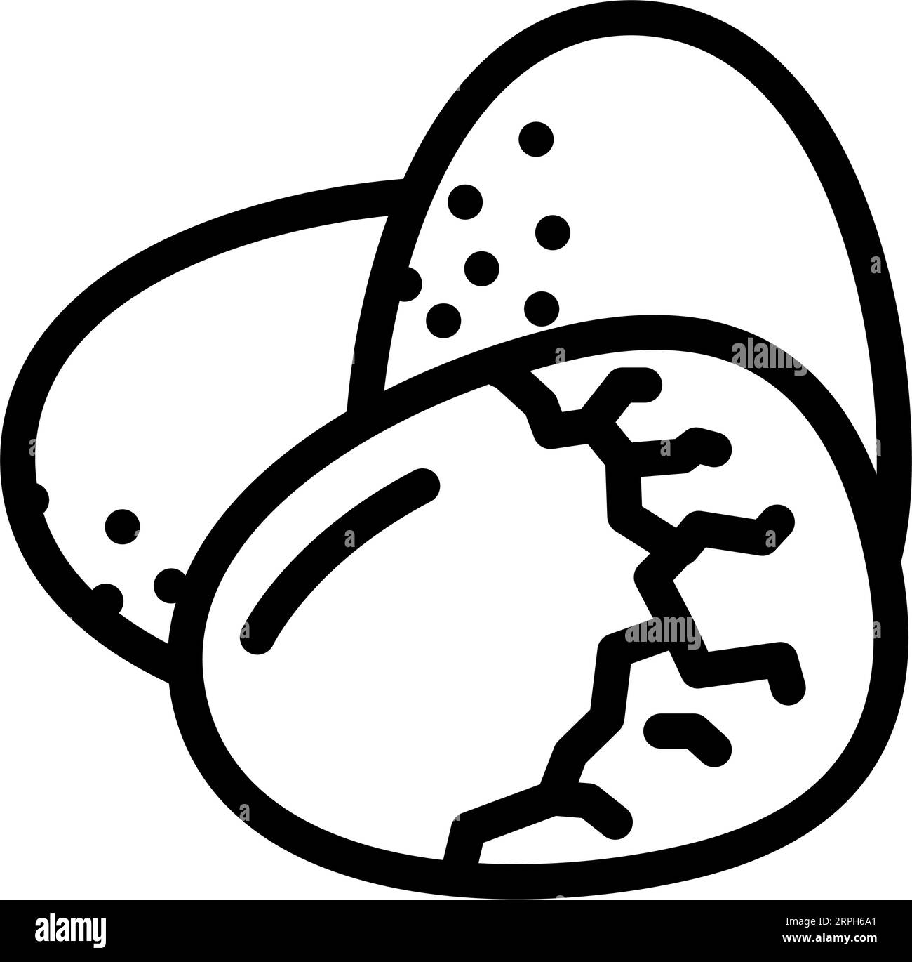 egg shell food hen line icon vector illustration Stock Vector Image