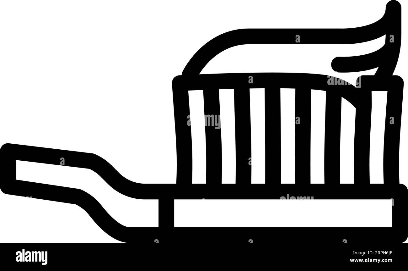 toothbrush hygiene line icon vector illustration Stock Vector Image ...