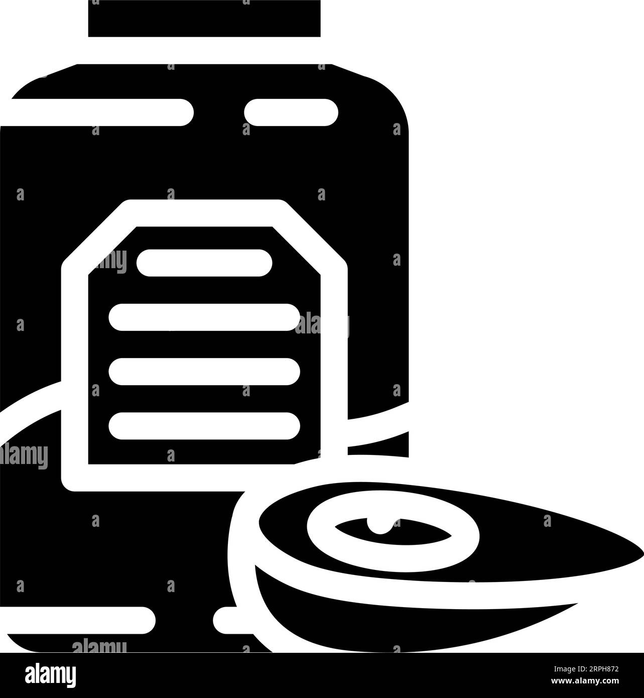 protein egg chicken farm food glyph icon vector illustration Stock