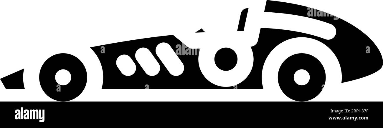 vintage racing car vehicle glyph icon vector illustration Stock Vector ...