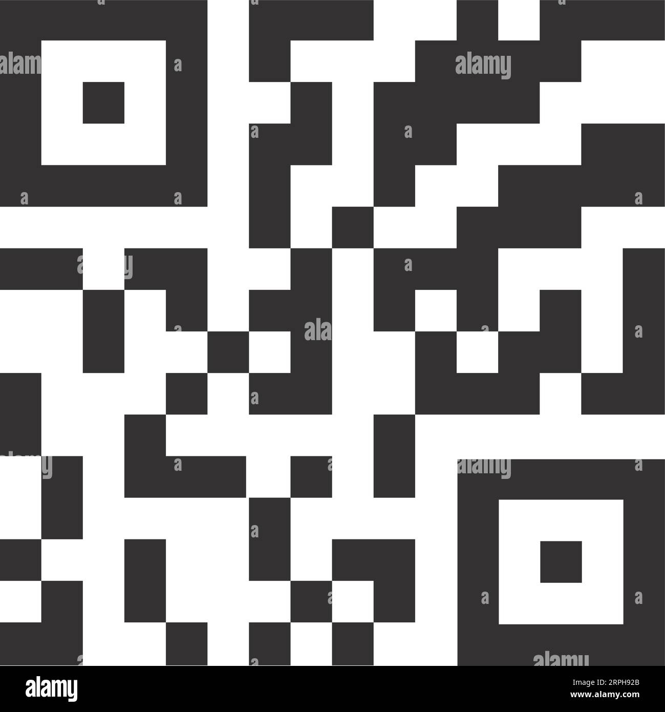 Data matrix template. Qr code black square Stock Vector