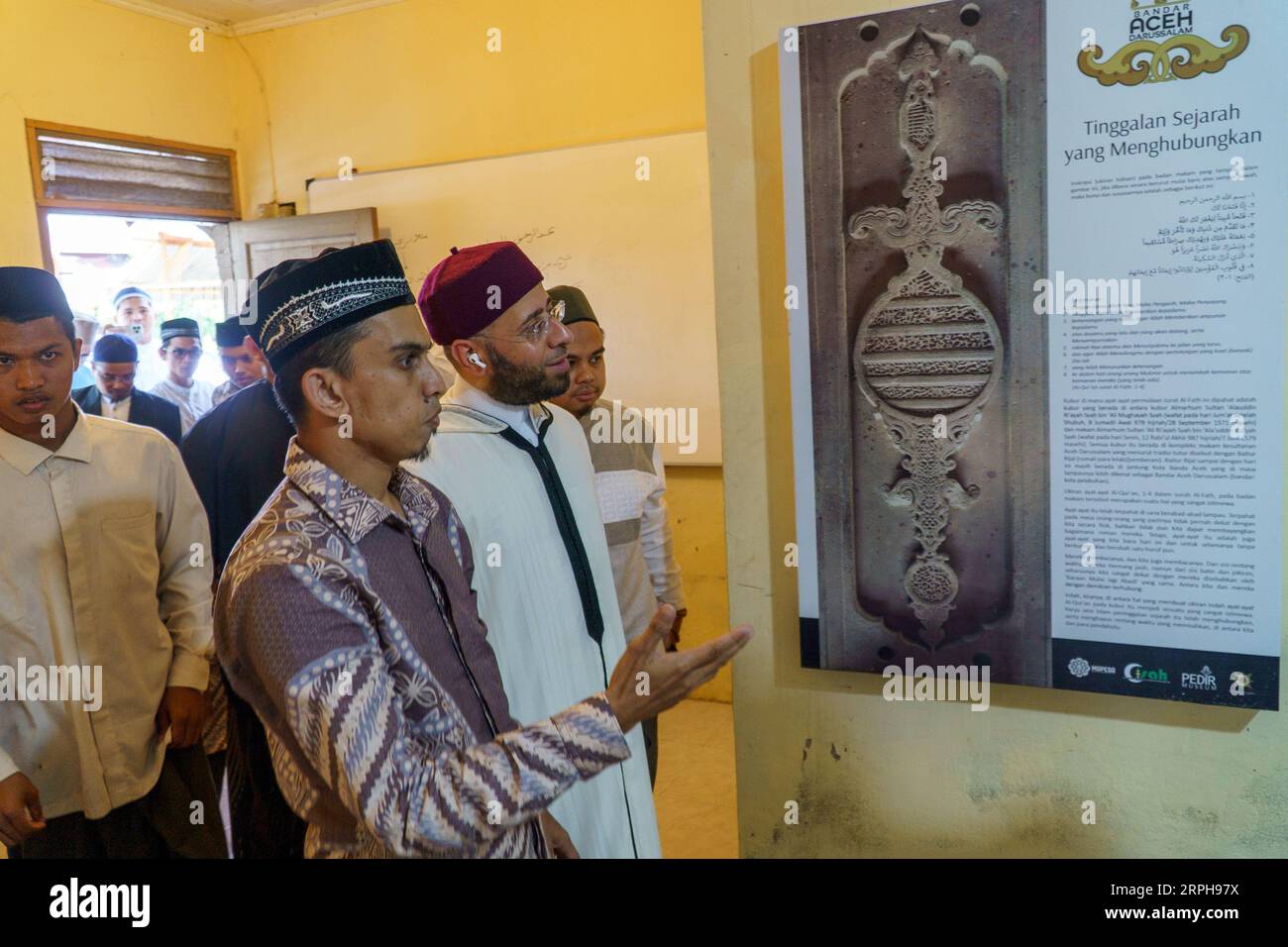 “Scientific Visit by Sheikh Usama Elsayed Alazhary to MAPESA and Pedir Museum in Banda Aceh, Indonesia on May 7, 2023 Stock Photo