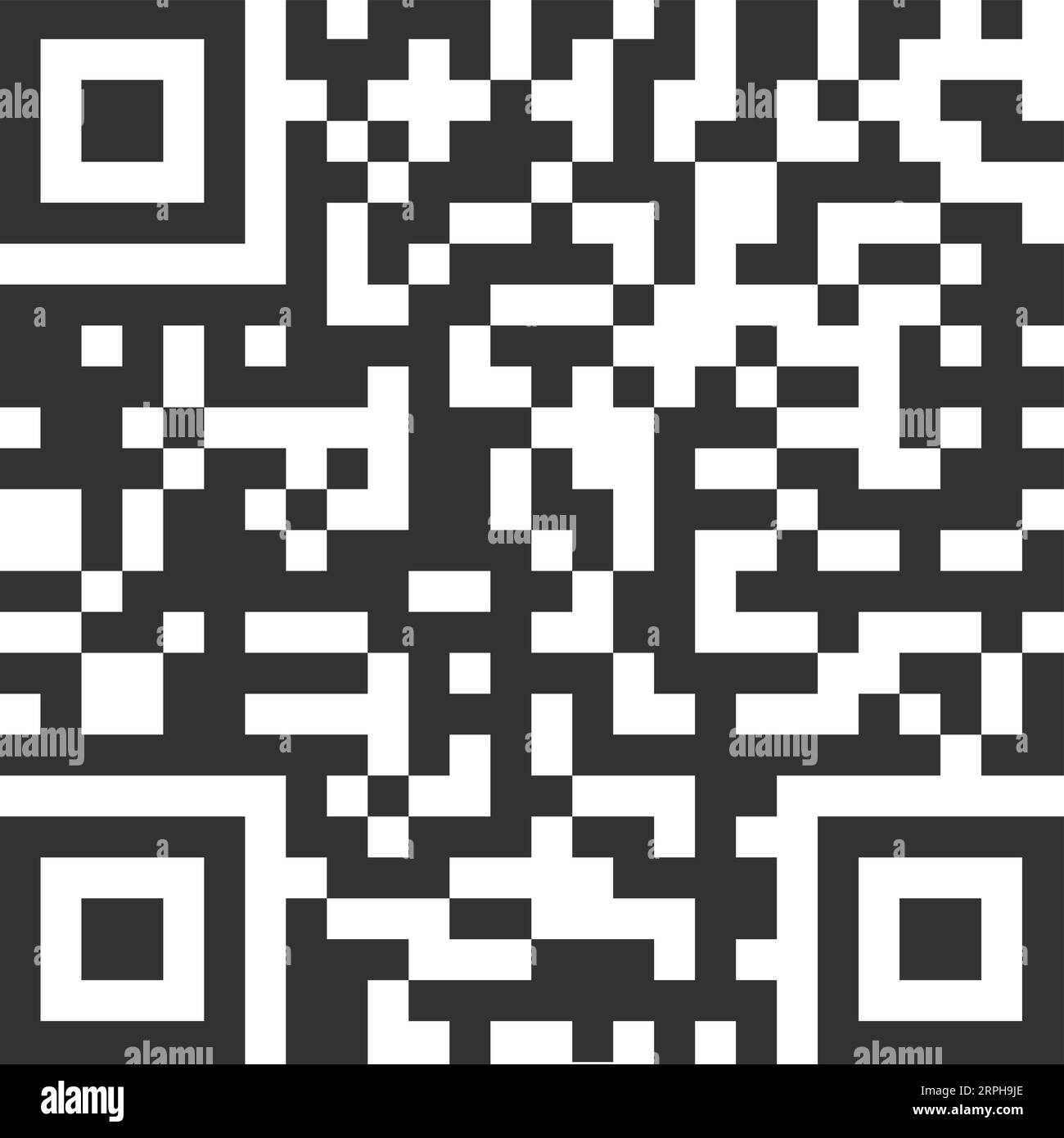 Qr code template. Black scanning square tech Stock Vector Image & Art