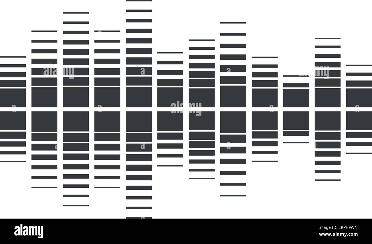 Music equalizer. Digital sound wave beat frequency Stock Vector Image