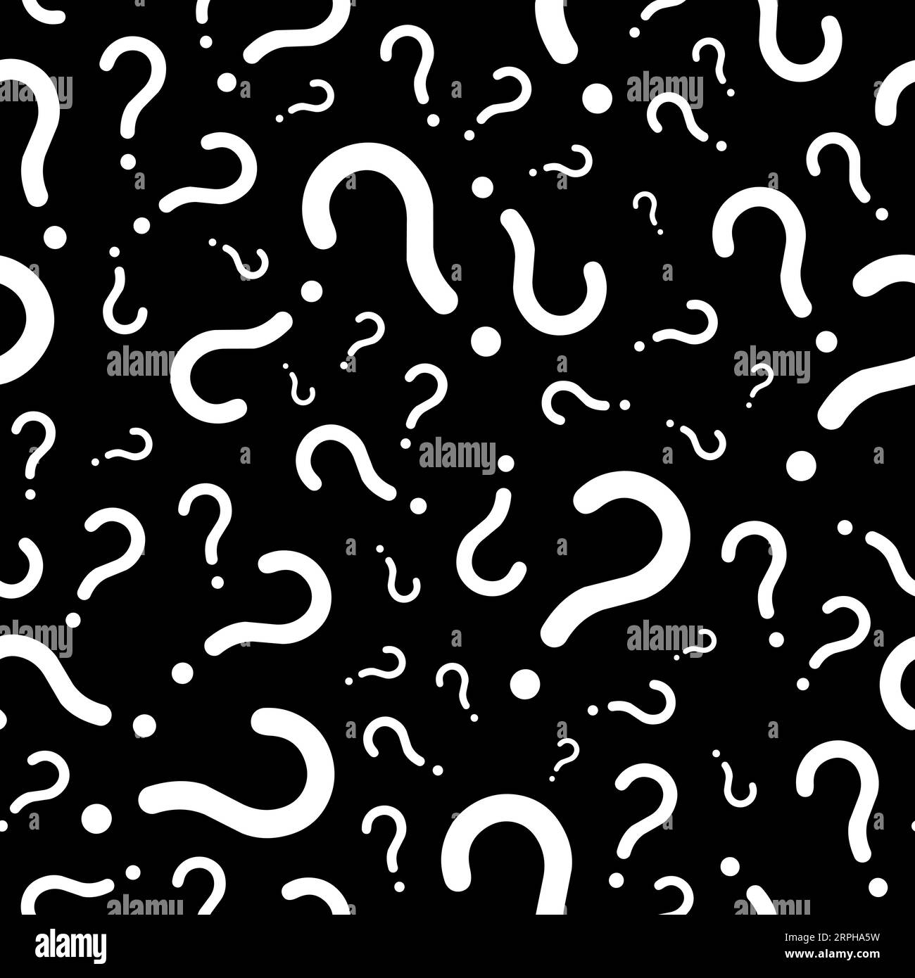 Question marks seamless vector background. Question mark texture for