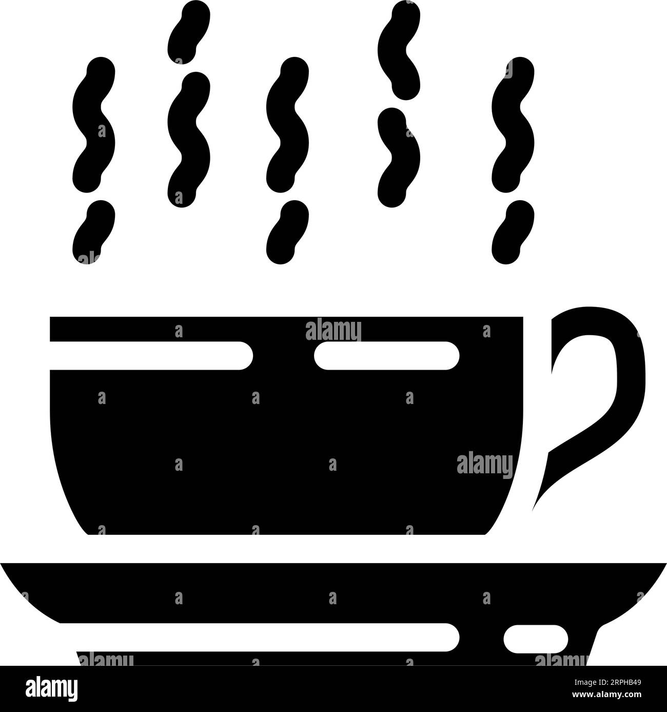 steaming cup glyph icon vector illustration Stock Vector Image & Art ...