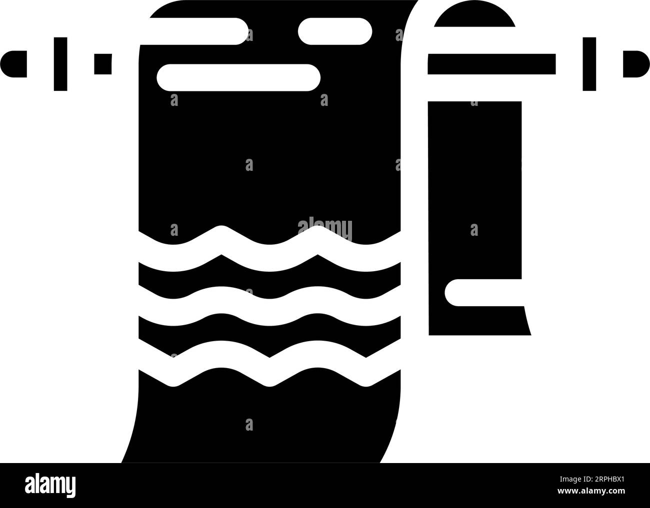 bath towel hygiene glyph icon vector illustration Stock Vector Image ...