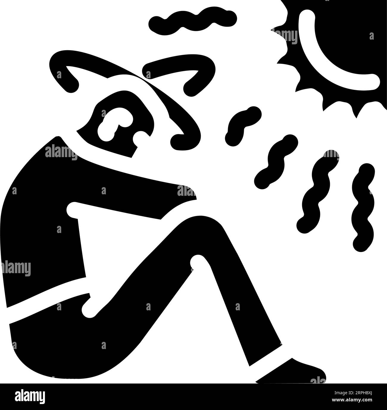 heat stroke glyph icon vector illustration Stock Vector Image & Art - Alamy