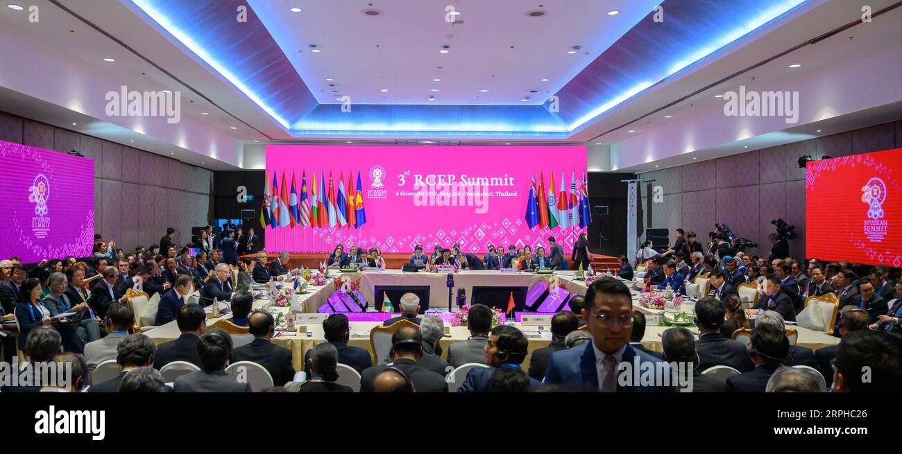 191104 -- BANGKOK, Nov. 4, 2019 -- Participants attend the 3rd Regional ...