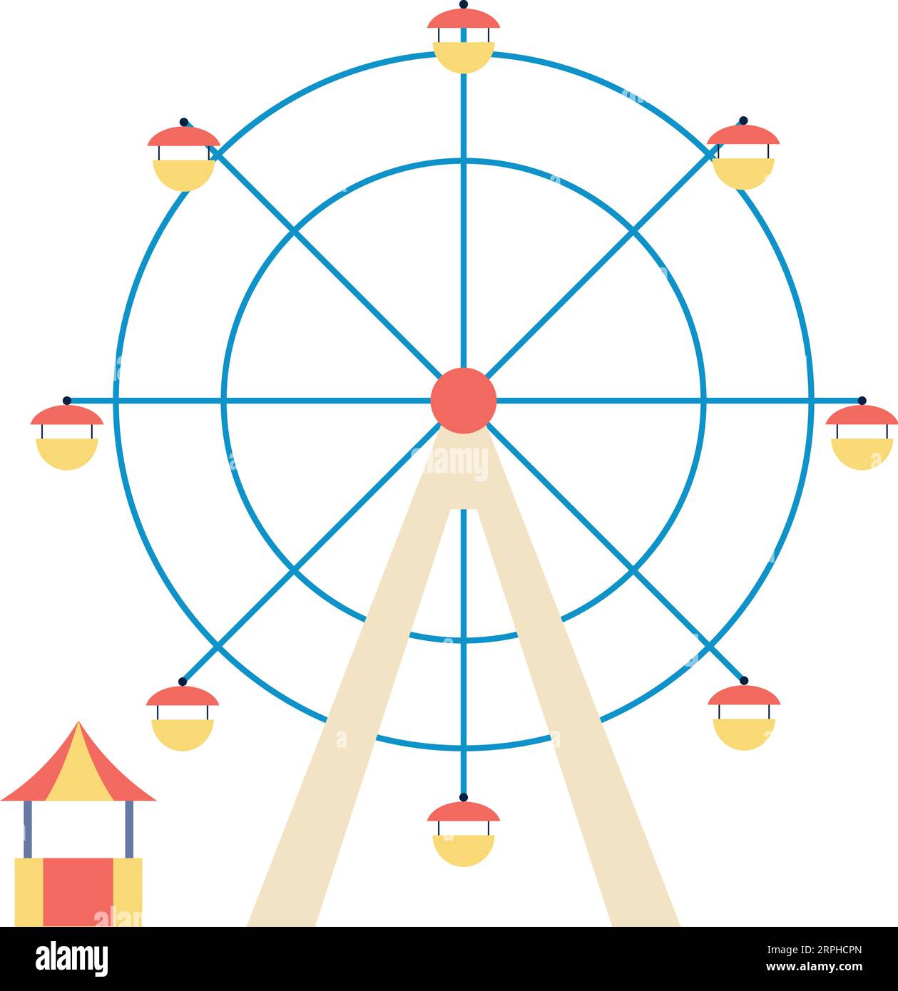 Ferris wheel icon. Amusement park ride symbol Stock Vector Image & Art