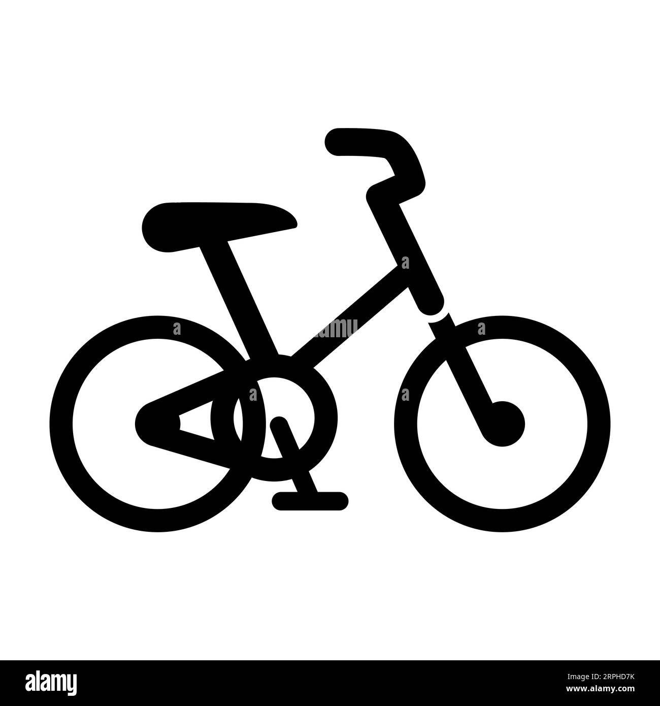 Vector Black Bicycle Icon. Simple Minimalistic Vector Bike Icon. Cycling Sign, Bicycle Shape. Trendy Flat Bike Design Elements for Logo, Web, Social Stock Vector