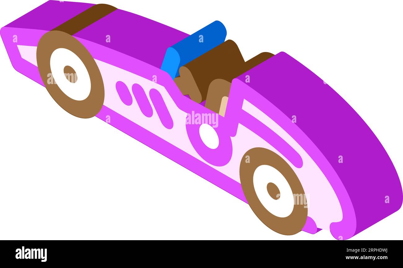 vintage racing car vehicle isometric icon vector illustration Stock ...