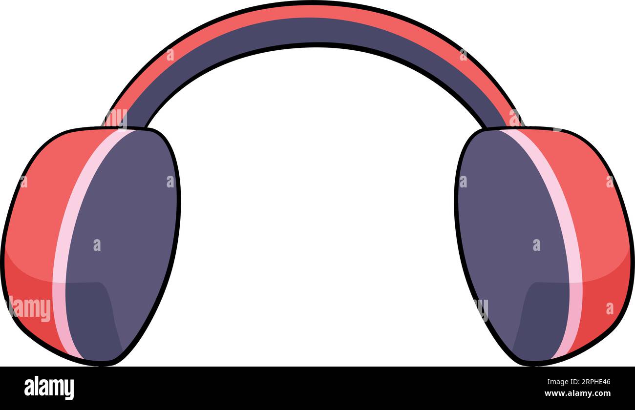 Headphones cartoon icon. Stereo sound. Audio gadget Stock Vector Image